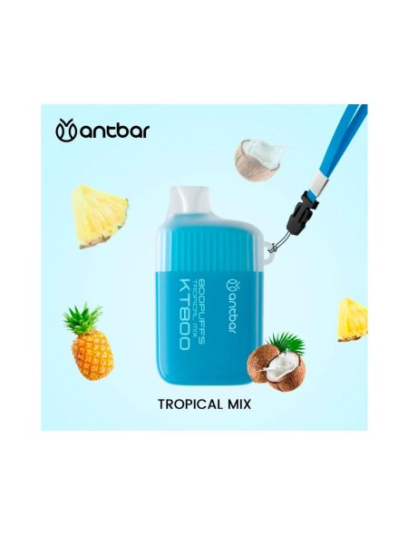 Vaper desechable Antbar KT800 Tropical Mix / 20mg / 800 Caladas / Colgante Incluido