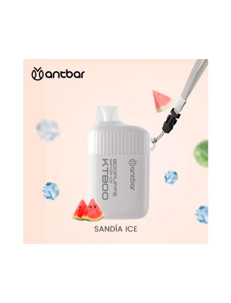 Vaper desechable Antbar KT800 Sandía Ice / 20mg / 800 Caladas / Colgante Incluido