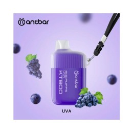 Vaper desechable Antbar KT800 Uva / 20mg / 800 Caladas / Colgante Incluido