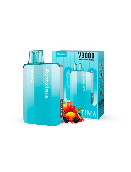 Vaper desechable Antbar V8000 Tutti Frutti / 16ml / 8000 Caladas / SIN NICOTINA